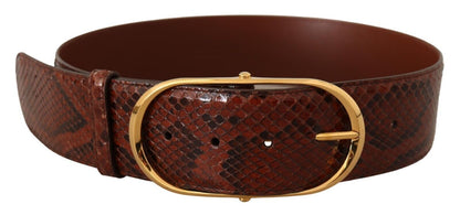 Dolce & Gabbana Elegant Python Snake Skin Leather Belt Dolce & Gabbana