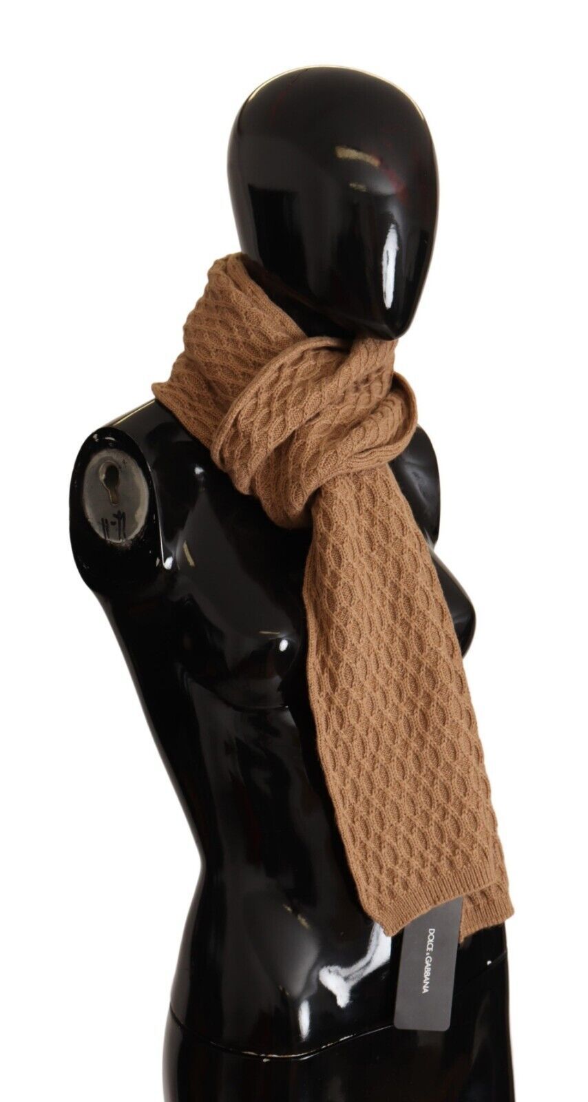 Dolce & Gabbana Elegant Dark Brown Knitted Scarf Dolce & Gabbana