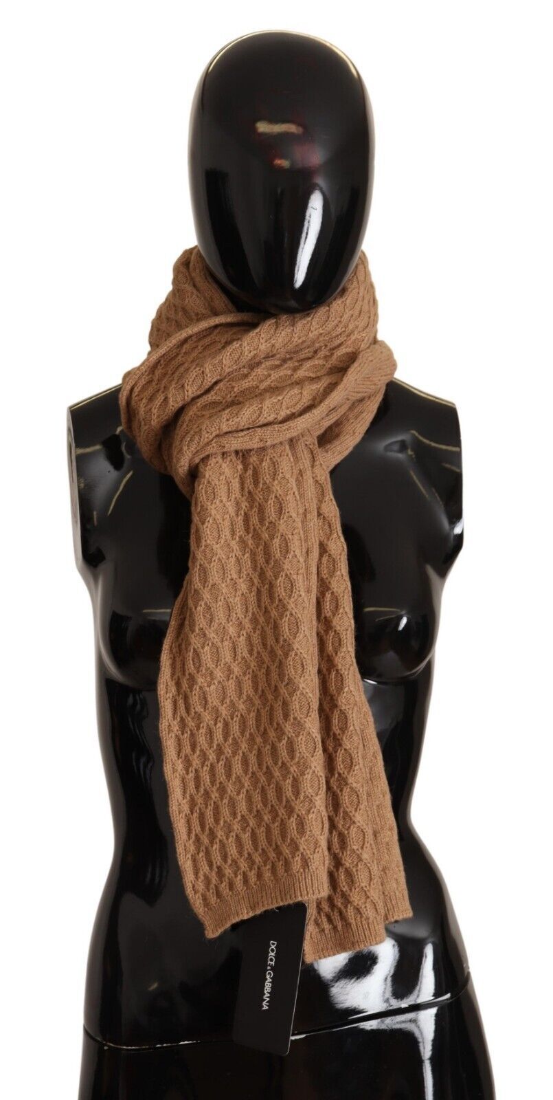 Dolce & Gabbana Elegant Dark Brown Knitted Scarf Dolce & Gabbana