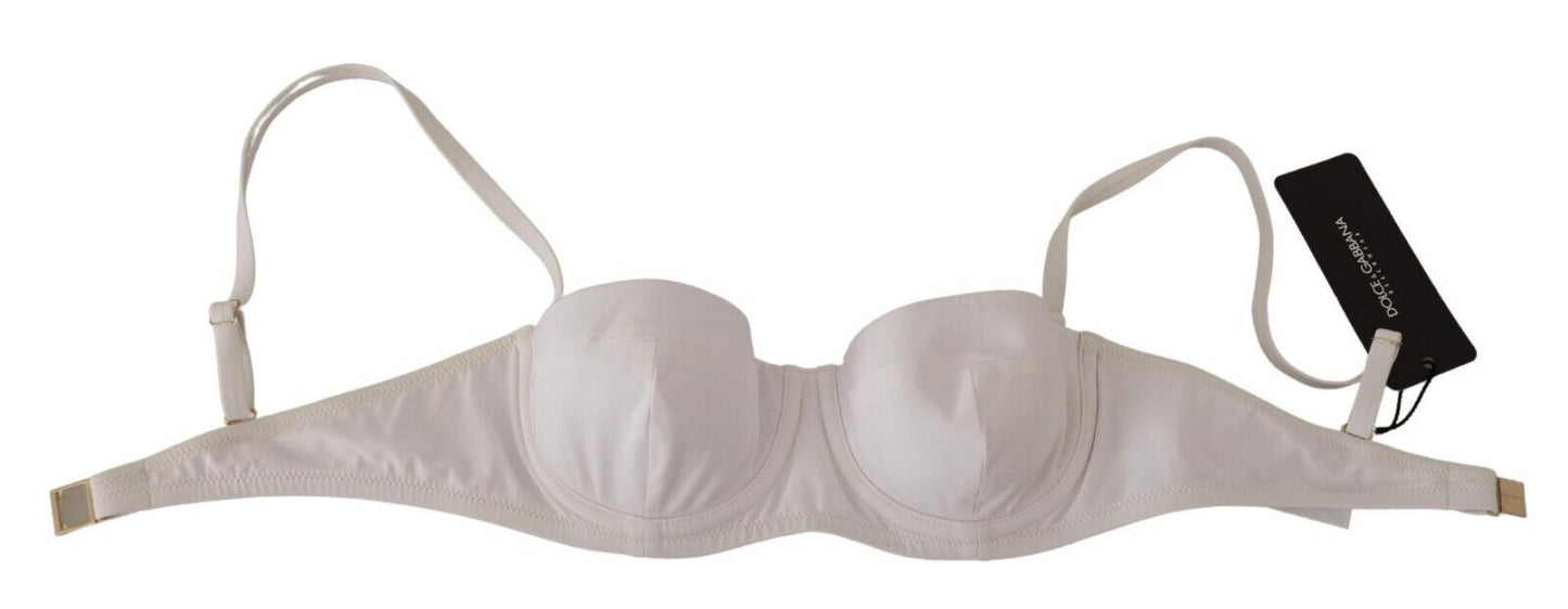 Dolce & Gabbana Chic White Nylon Balconette Bra Dolce & Gabbana