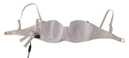 Dolce & Gabbana Chic White Nylon Balconette Bra Dolce & Gabbana