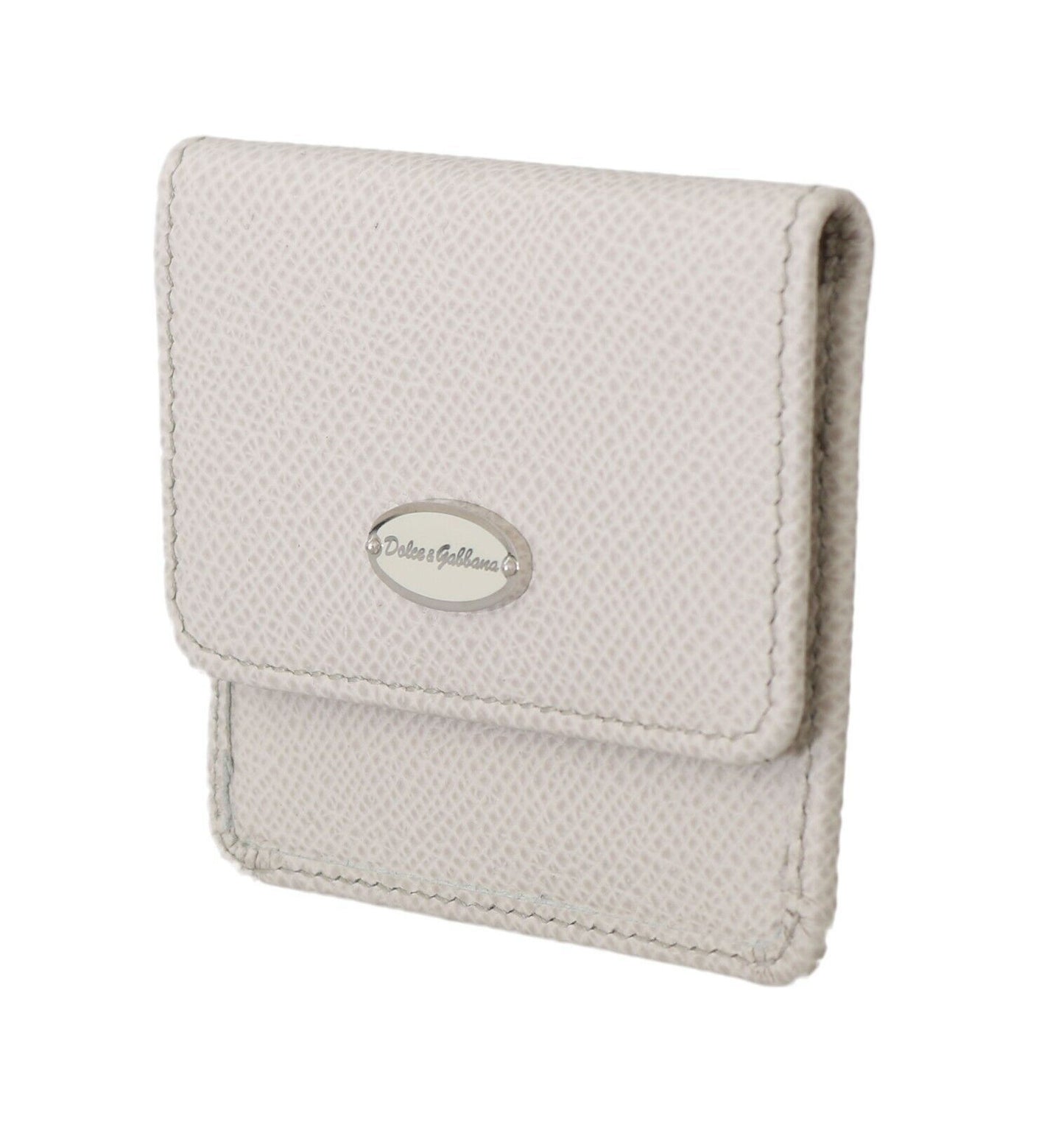 Dolce & Gabbana Chic White Leather Condom Case Wallet Dolce & Gabbana