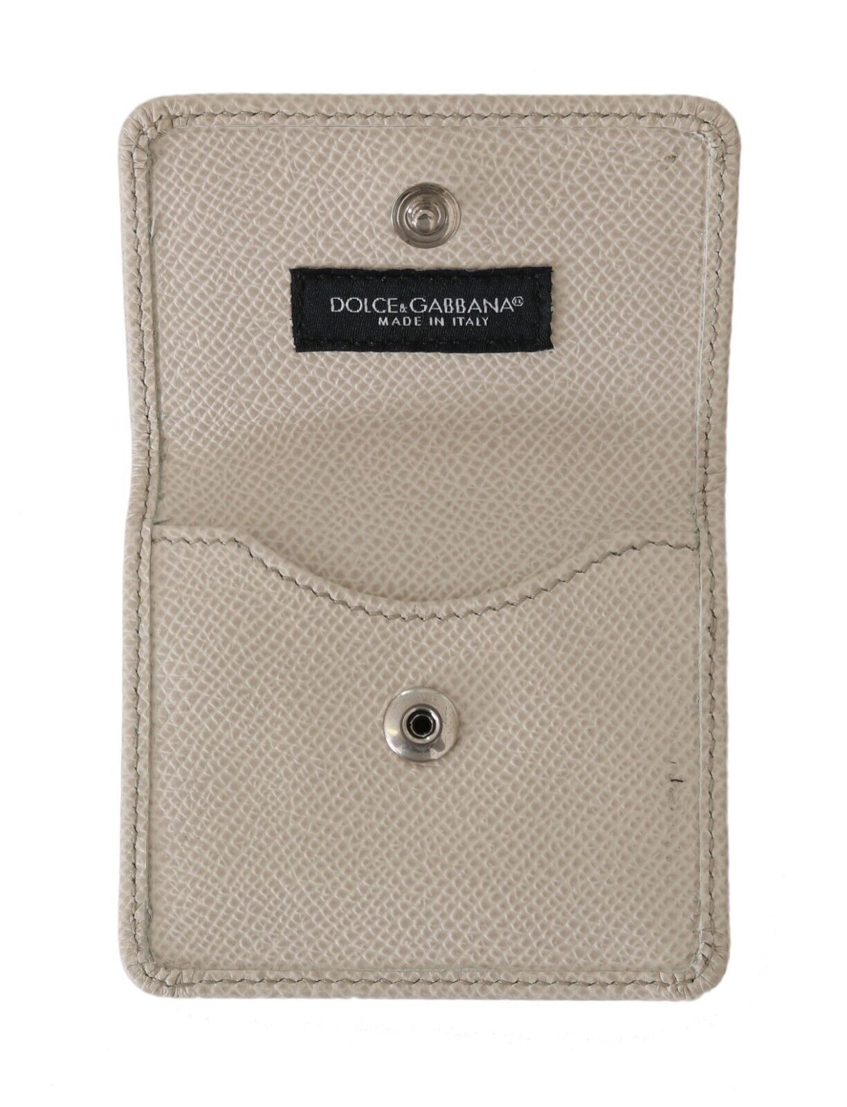 Dolce & Gabbana Chic White Leather Condom Case Wallet Dolce & Gabbana