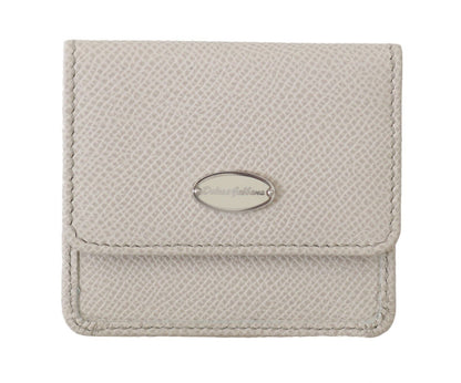 Dolce & Gabbana Chic White Leather Condom Case Wallet Dolce & Gabbana