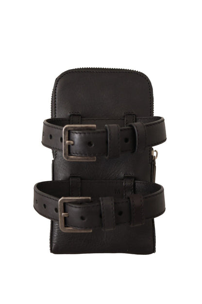 Dolce & Gabbana Elegant Black Leather Double-Strap Multi Kit Dolce & Gabbana