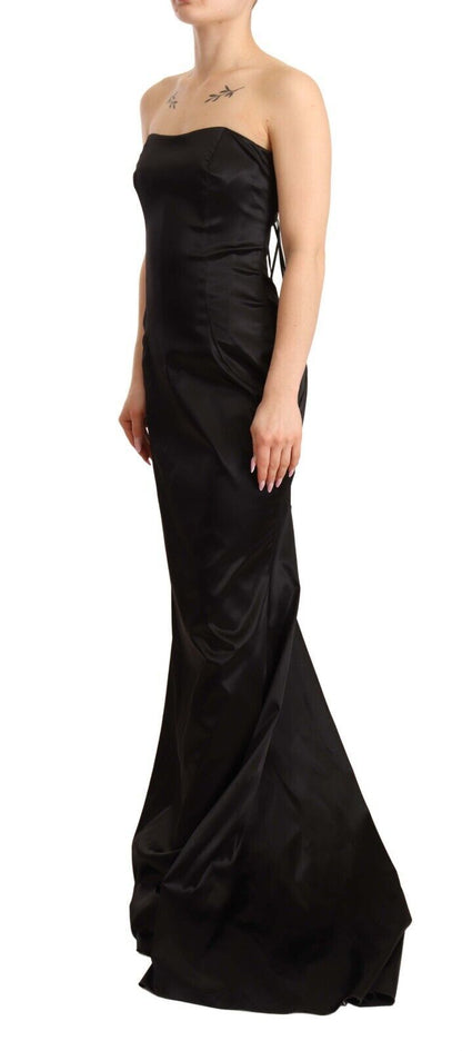 Dolce & Gabbana Elegant Black Strapless Mermaid Dress Dolce & Gabbana