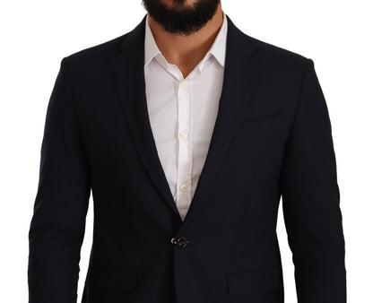 Domenico Tagliente Elegant Single Breasted Black Jacket Domenico Tagliente