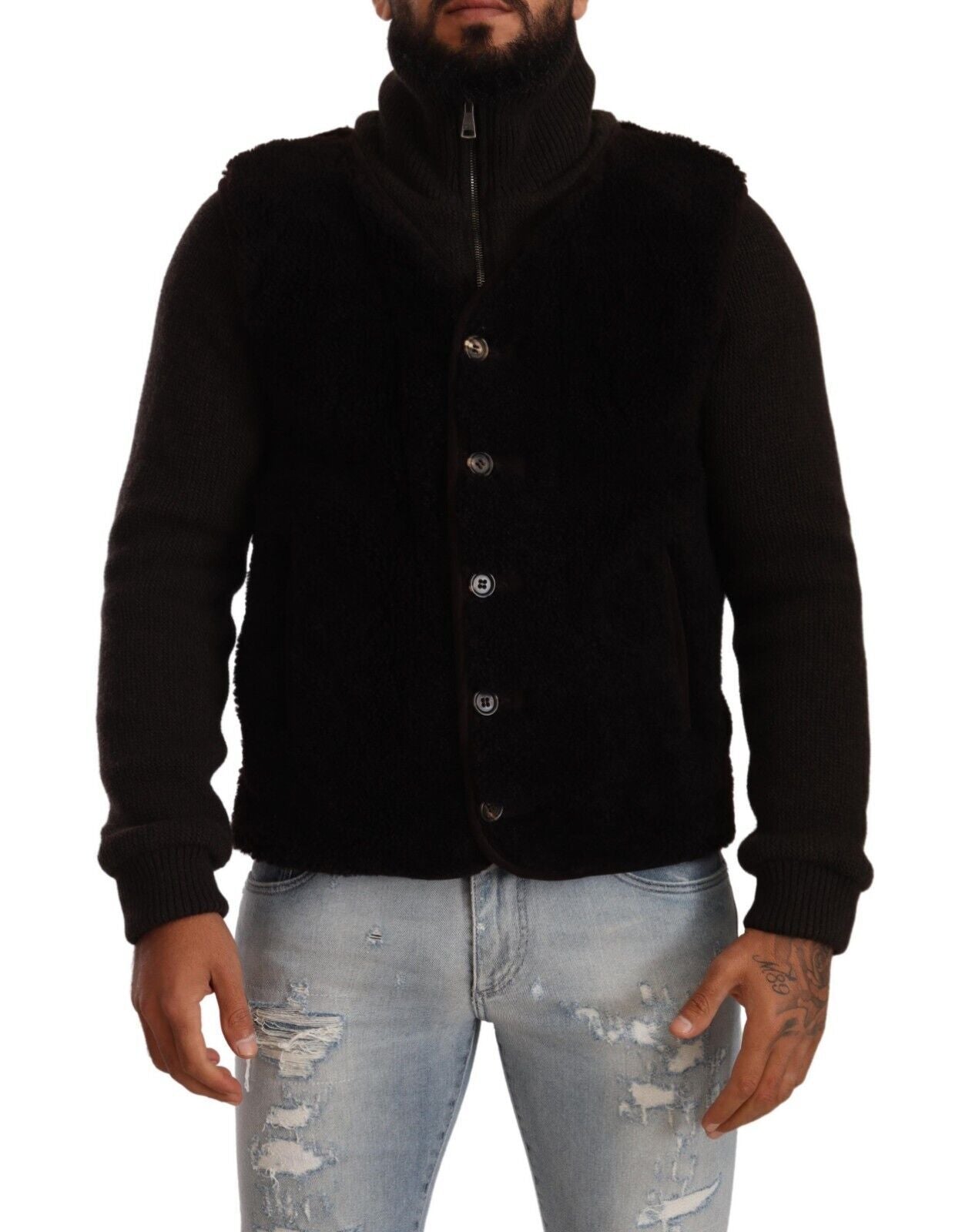 Dolce & Gabbana Elegant Leather Bomber Jacket Dolce & Gabbana