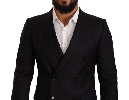 Dolce & Gabbana Elegant Black Dotted Formal Blazer Dolce & Gabbana