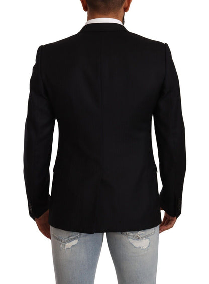 Dolce & Gabbana Exclusive Black Virgin Wool Blazer Dolce & Gabbana