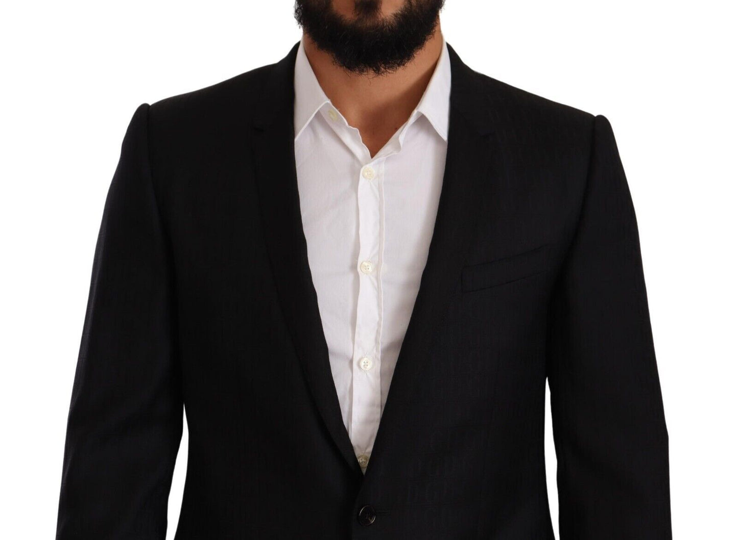 Dolce & Gabbana Exclusive Black Virgin Wool Blazer Dolce & Gabbana