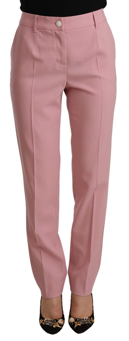 Dolce & Gabbana Elegant Pink High-Waisted Trousers Dolce & Gabbana