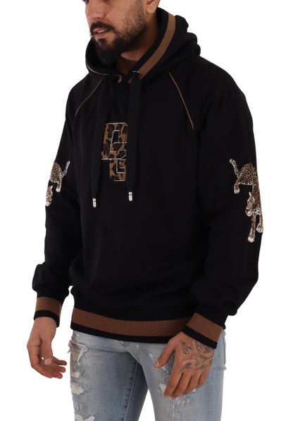 Dolce & Gabbana Chic Leopard Motive Hooded Sweater Dolce & Gabbana