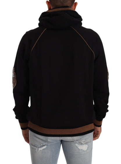 Dolce & Gabbana Chic Leopard Motive Hooded Sweater Dolce & Gabbana