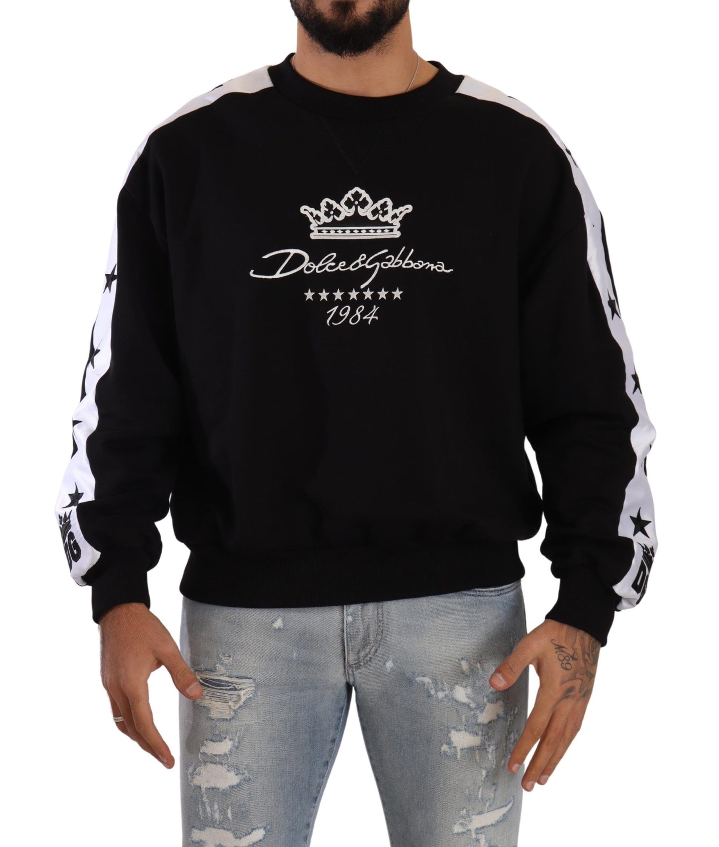 Dolce & Gabbana Elegant Crown 1984 Crewneck Sweater Dolce & Gabbana