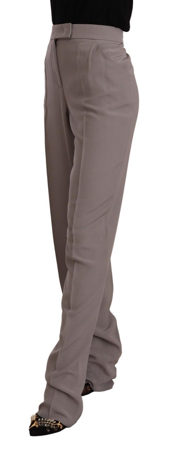 Armani Elegant High Waist Silk Blend Trousers Armani