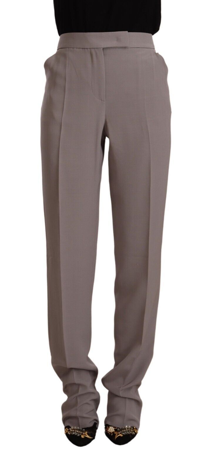 Armani Elegant High Waist Silk Blend Trousers Armani