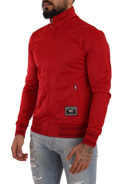 Dolce & Gabbana Stunning Zip Sweater Cardigan in Red Dolce & Gabbana