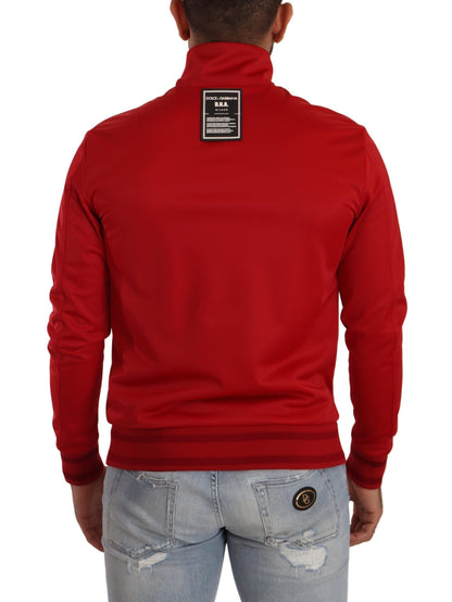 Dolce & Gabbana Stunning Zip Sweater Cardigan in Red Dolce & Gabbana