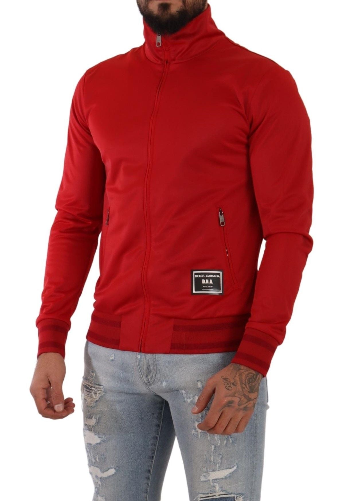 Dolce & Gabbana Stunning Zip Sweater Cardigan in Red Dolce & Gabbana