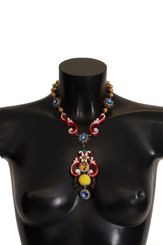 Dolce & Gabbana Multicolor Crystal Statement Necklace Dolce & Gabbana