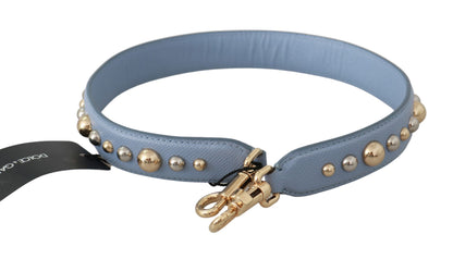 Dolce & Gabbana Elegant Blue Leather Shoulder Strap Dolce & Gabbana