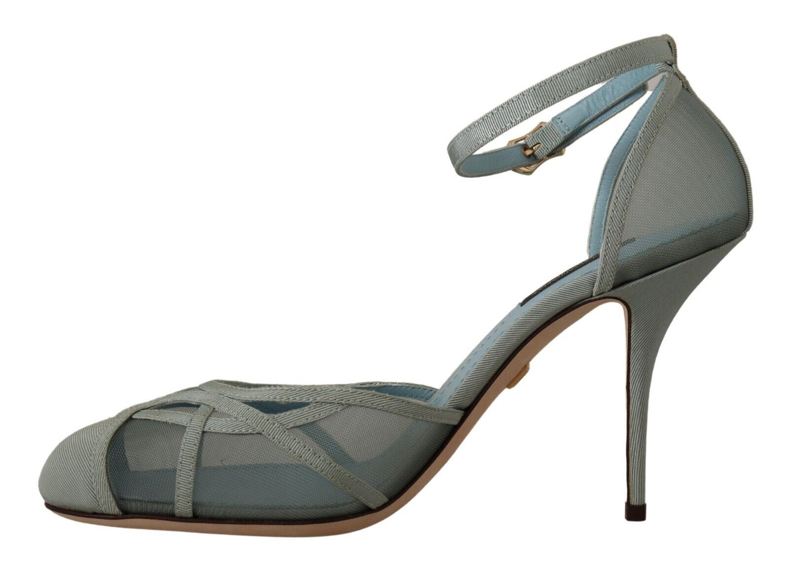 Dolce & Gabbana Elegant Blue Mesh Ankle Strap Sandals