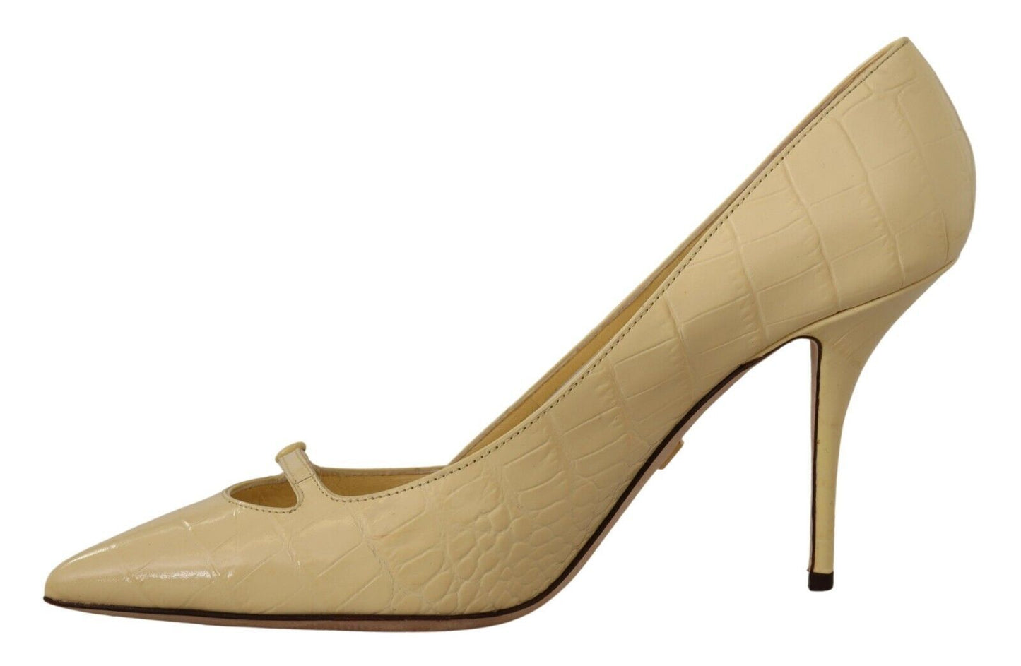 Dolce & Gabbana Chic Pointed Toe Leather Pumps in Sunshine Yellow Dolce & Gabbana