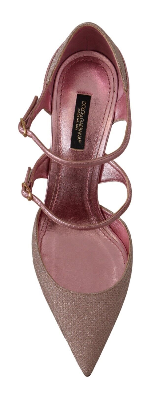 Dolce & Gabbana Pink Glitter High Heel Sandals Dolce & Gabbana