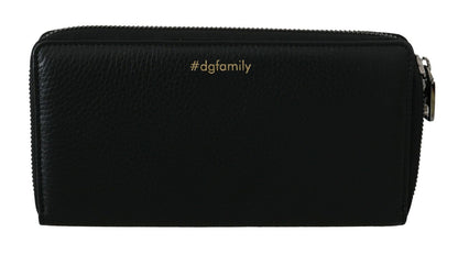 Dolce & Gabbana Elegant Black Leather Continental Wallet Dolce & Gabbana