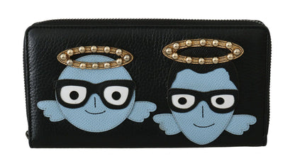 Dolce & Gabbana Elegant Black Leather Zip Wallet Dolce & Gabbana