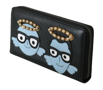 Dolce & Gabbana Elegant Black Leather Zip Wallet Dolce & Gabbana