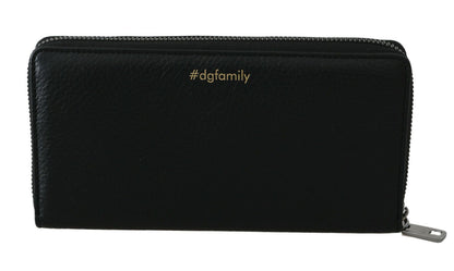 Dolce & Gabbana Elegant Black Leather Zip Wallet Dolce & Gabbana