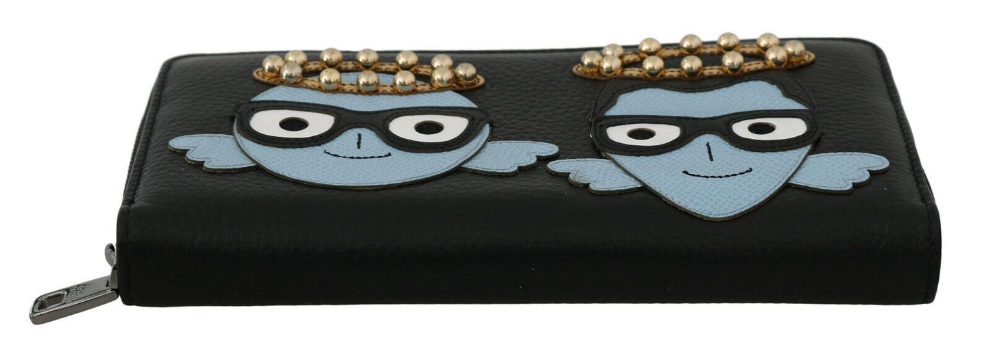 Dolce & Gabbana Elegant Black Leather Zip Wallet Dolce & Gabbana