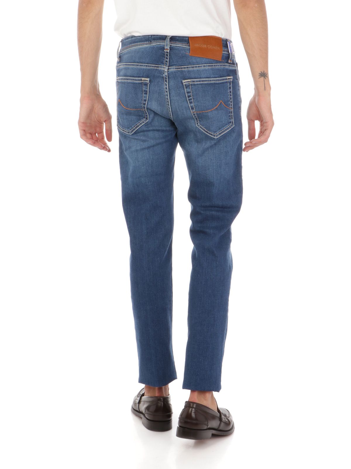 Jacob Cohen Blue Cotton Slim Men Jeans