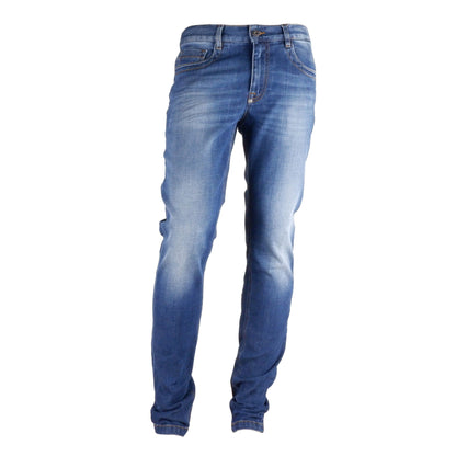 Bikkembergs Sleek Dark Blue Regular Fit Jeans Bikkembergs