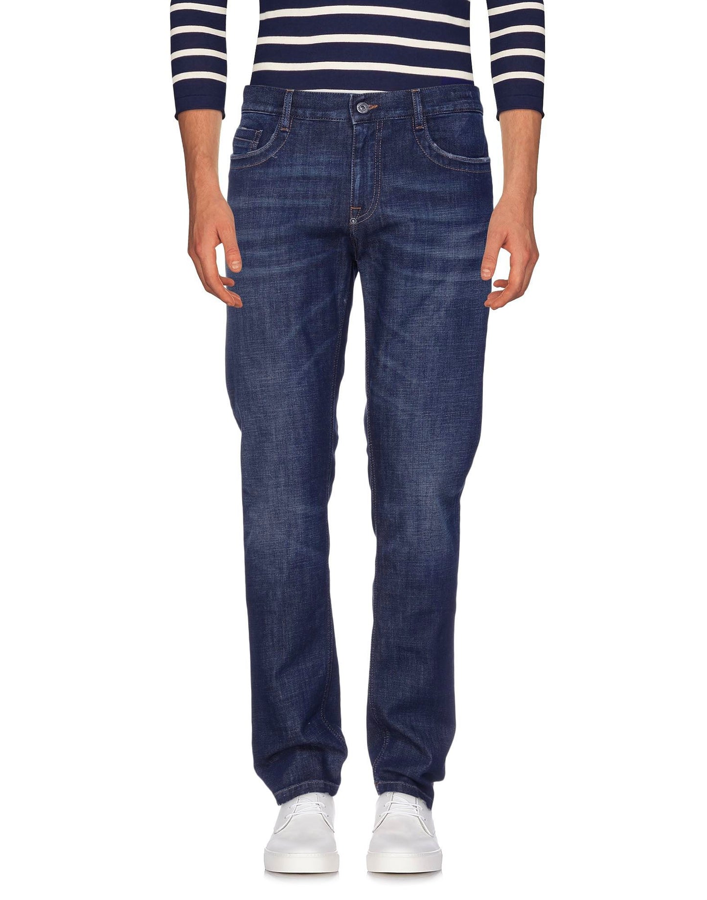 Bikkembergs Sleek Dark Blue Regular Fit Jeans Bikkembergs