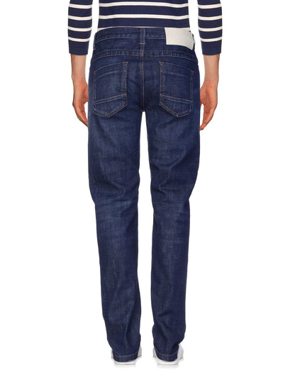 Bikkembergs Sleek Dark Blue Regular Fit Jeans Bikkembergs