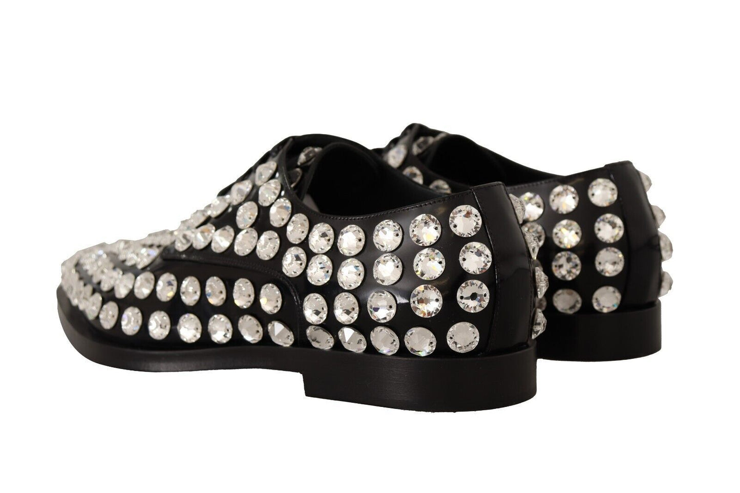 Dolce & Gabbana Crystal-Embellished Leather Formal Flats Dolce & Gabbana