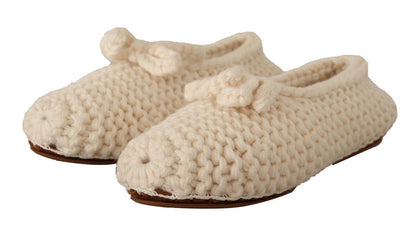 Dolce & Gabbana Chic Wool Knit Ballerina Flats Dolce & Gabbana