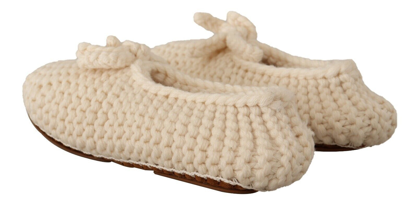 Dolce & Gabbana Chic Wool Knit Ballerina Flats Dolce & Gabbana