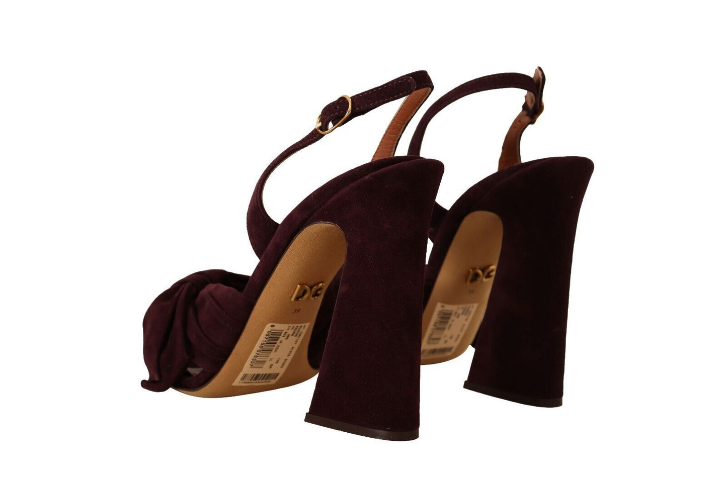 Dolce & Gabbana Elegant Purple Suede Heels Sandals Dolce & Gabbana