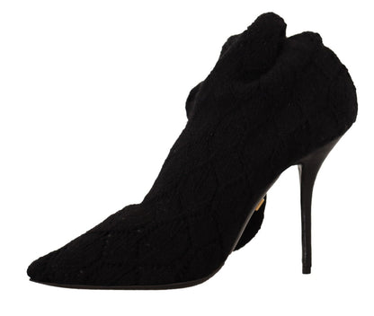 Dolce & Gabbana Elegant Black Stretch Socks Boots Dolce & Gabbana