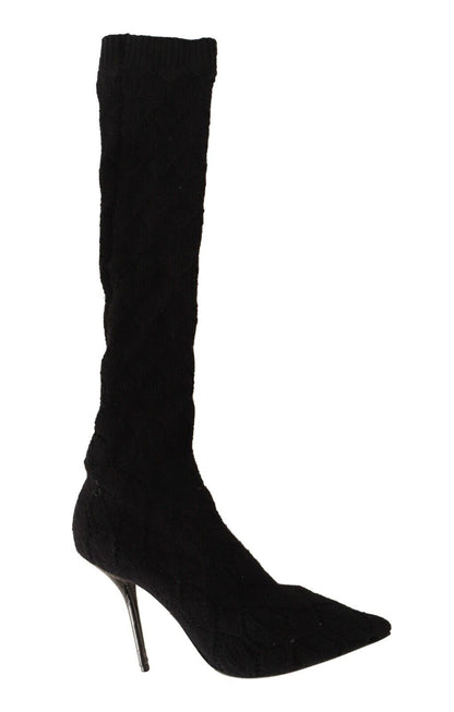 Dolce & Gabbana Elegant Black Stretch Socks Boots Dolce & Gabbana