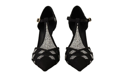 Dolce & Gabbana Elegant Crystal-Embellished Suede Pumps Dolce & Gabbana