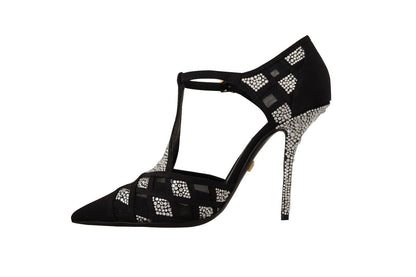 Dolce & Gabbana Elegant Crystal-Embellished Suede Pumps Dolce & Gabbana