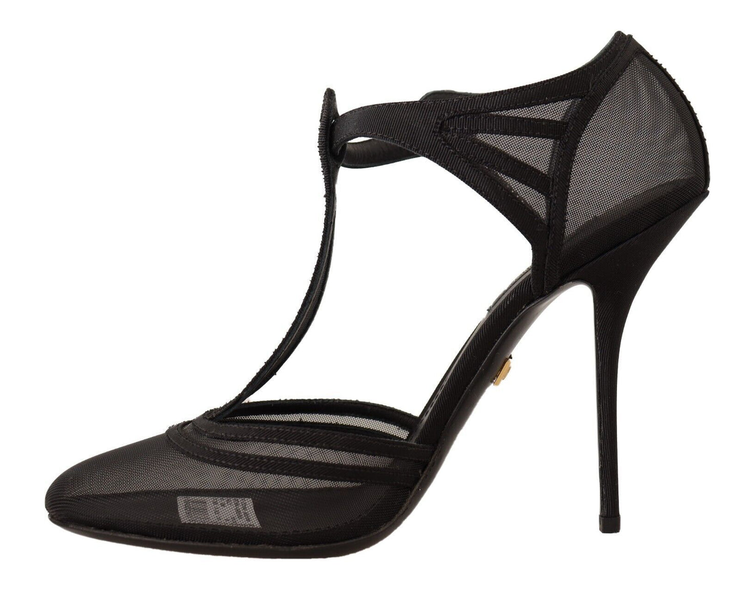 Dolce & Gabbana Elegant Mesh T-Strap Stiletto Pumps Dolce & Gabbana