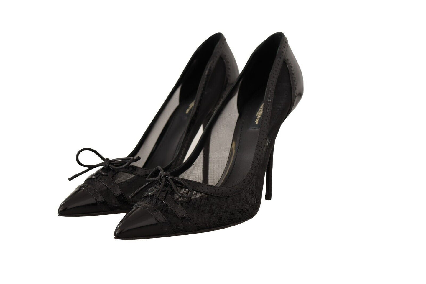 Dolce & Gabbana Elegant Black Mesh Stiletto Pumps Dolce & Gabbana