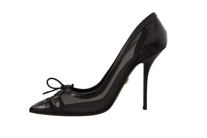 Dolce & Gabbana Elegant Black Mesh Stiletto Pumps Dolce & Gabbana