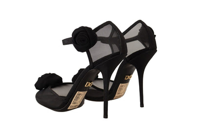 Dolce & Gabbana Elegant Black Mesh Heels Pumps Dolce & Gabbana